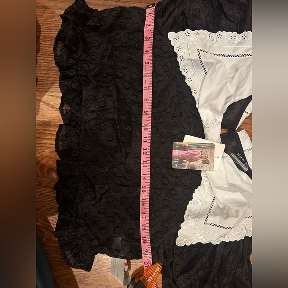 Sister Jane Black Top with White Lace Collar - Picture 12 of 12